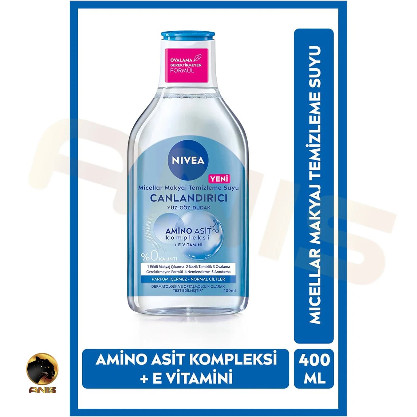 میسلار واتر Canlandirici نیوا حاوی اسید آمینو و ویتامین E حجم 400 میل
