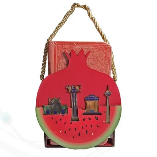 حافظ پالتویی چرم با ساک ترکیبی (انار + هندوانه)