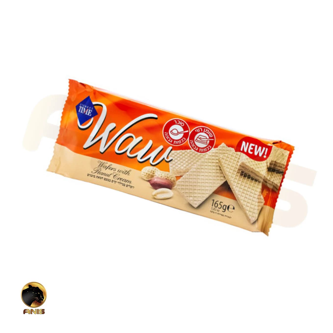 ویفر تایم waw بادام زمینی 165 گرم — تصویر ۲