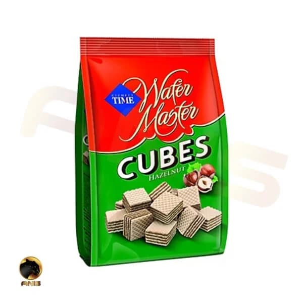 ویفر فندقی مکعبی Cizmeci Time مدل Cubes وزن100گرم