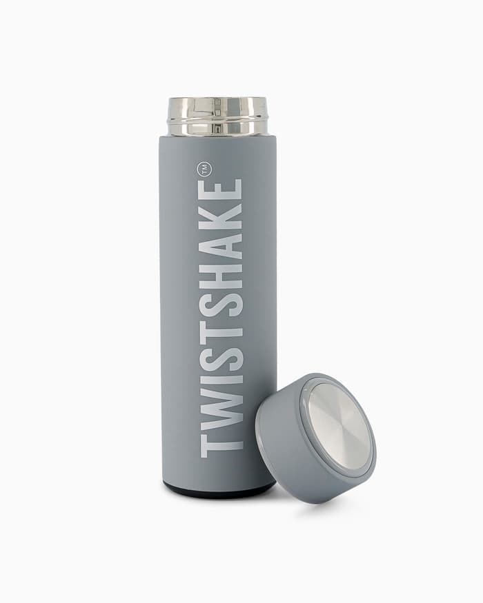 فلاسک سرد و گرم پاستیل طوسی تویست شیک ظرفیت ۴۲۰ میلی لیتر اورجینال twistshake — تصویر ۲