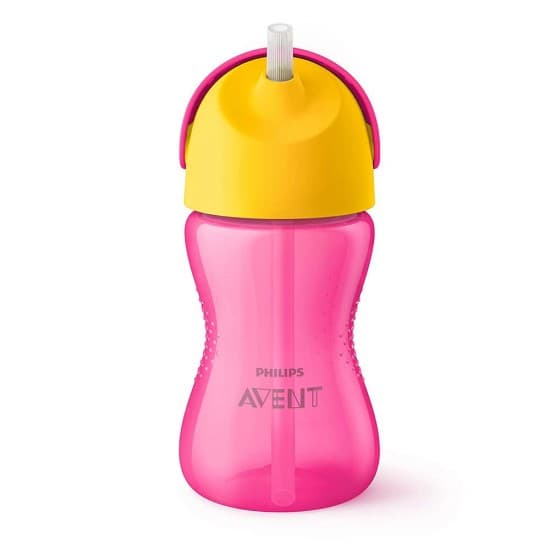 لیوان نی دار اونت 300ml avent صورتی