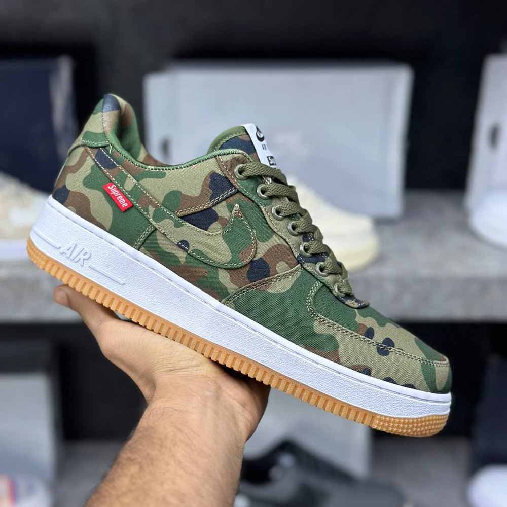 نایک ایرفورس 1 لو چریکی Nike Air Force 1 Low Supreme Camouflage