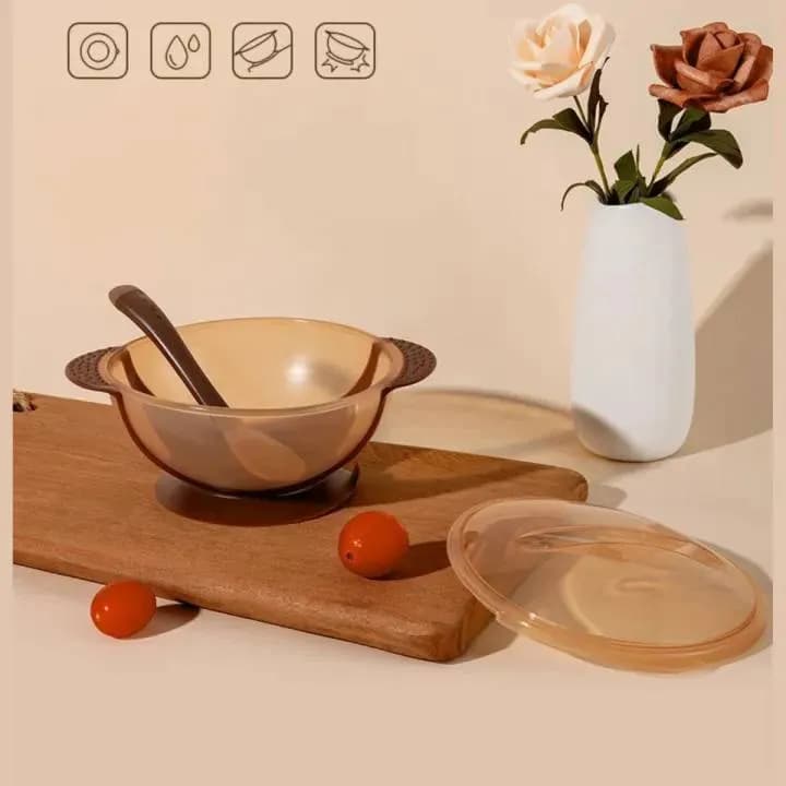 ظرف غذای کودک و نوزاد به همراه قاشق گیاهی — تصویر ۳