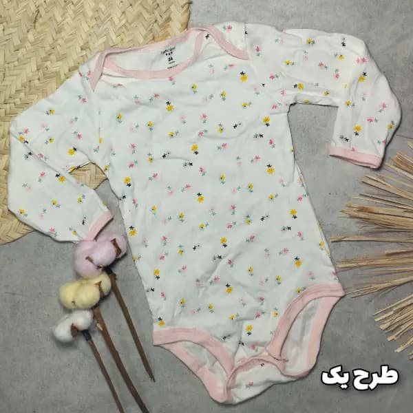 زیر دکمه دار آستین بلند کارترز دخترانه 24-18ماه — تصویر ۳