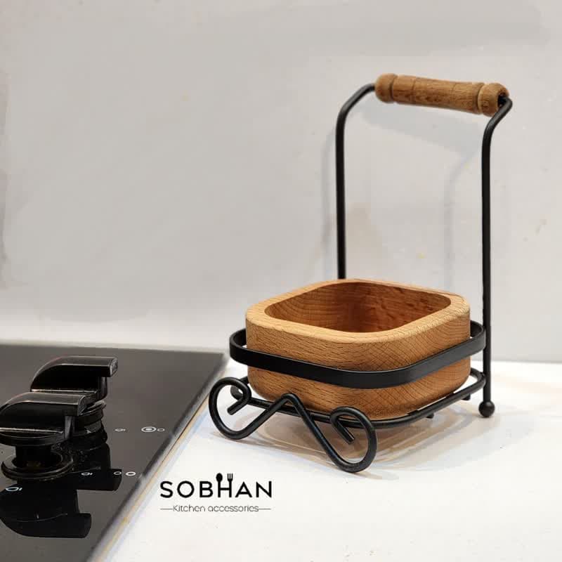 جا قاشقی کنار گازی فلز و چوب صبا