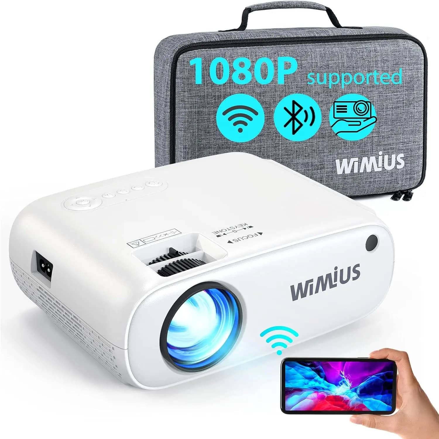 ویدئو پروژکتور وای فای WiMiUS مدل W2 — تصویر ۵