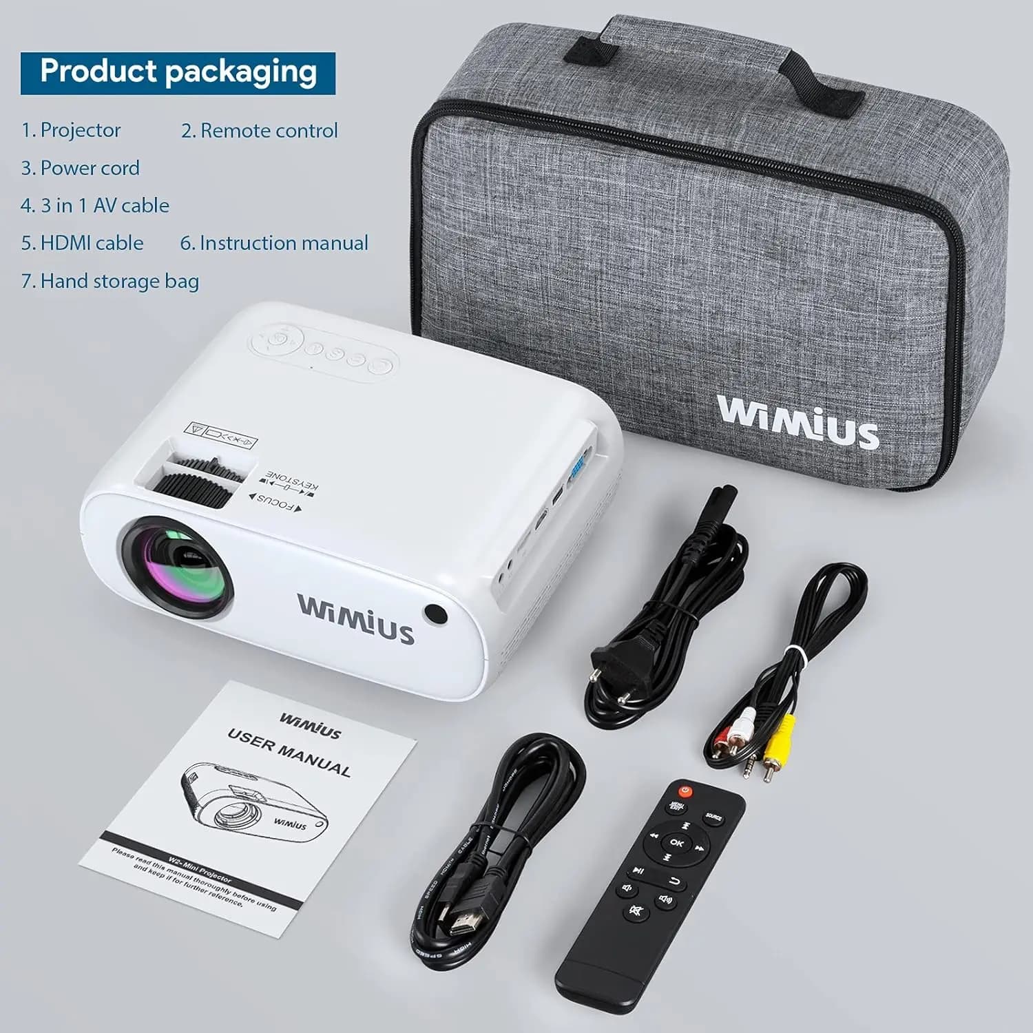 ویدئو پروژکتور وای فای WiMiUS مدل W2 — تصویر ۶