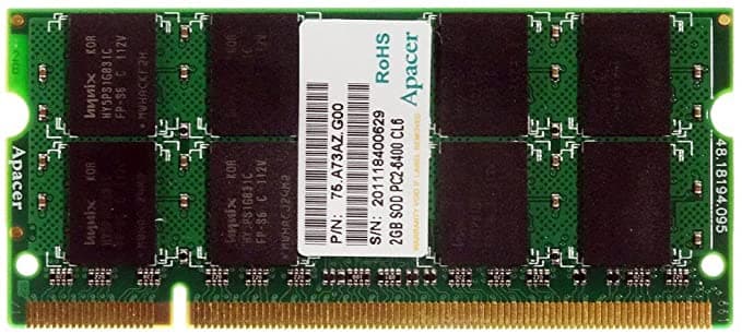 رم لپ تاپ اپیسر مدل DDR2 6400s MHz ظرفیت 2 گیگابایت — تصویر ۲