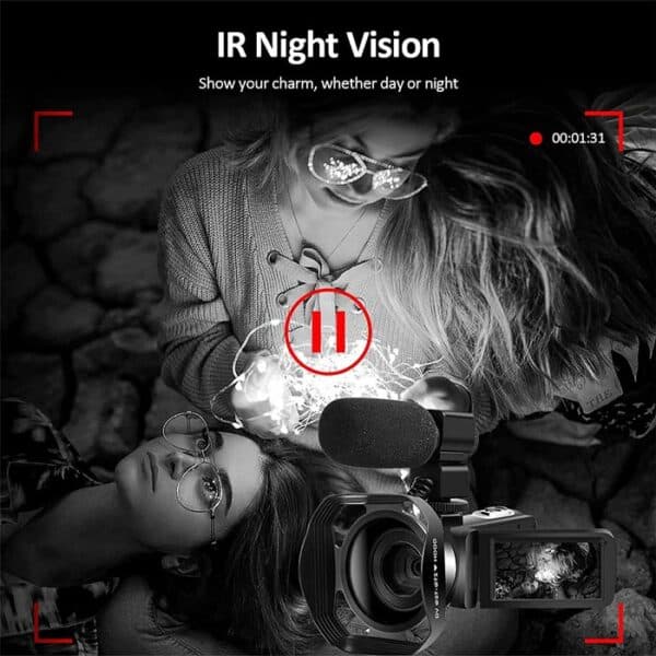 دوربین Vlogging مدل ۴K Ultra HD Camcorder 48.0MP — تصویر ۳