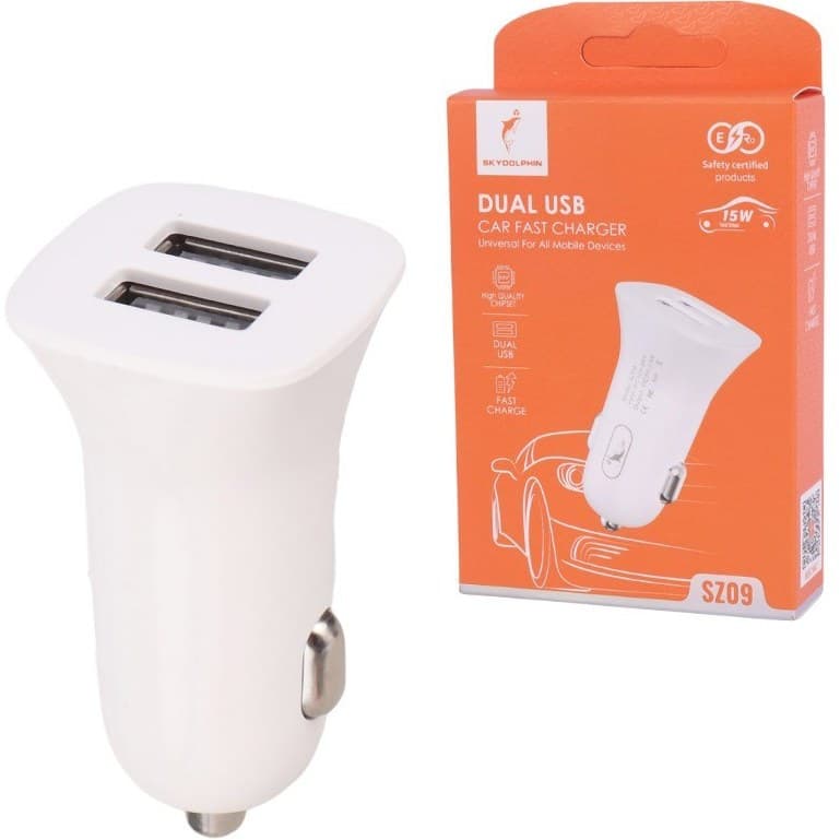شارژر فندکی خودرو اسکای دلفین مدل SKYDOLPHIN SZ09 2.4A 15W