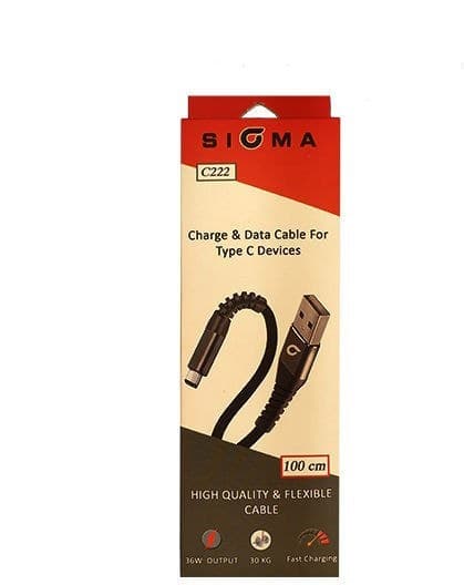 کابل شارژ پاوربانک تایپ سی Sigma مدل C222