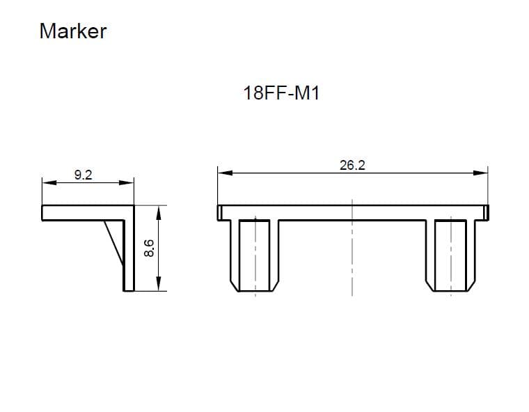 مارکر سوکت 18FF-M1 برای سوکت رله 18FF