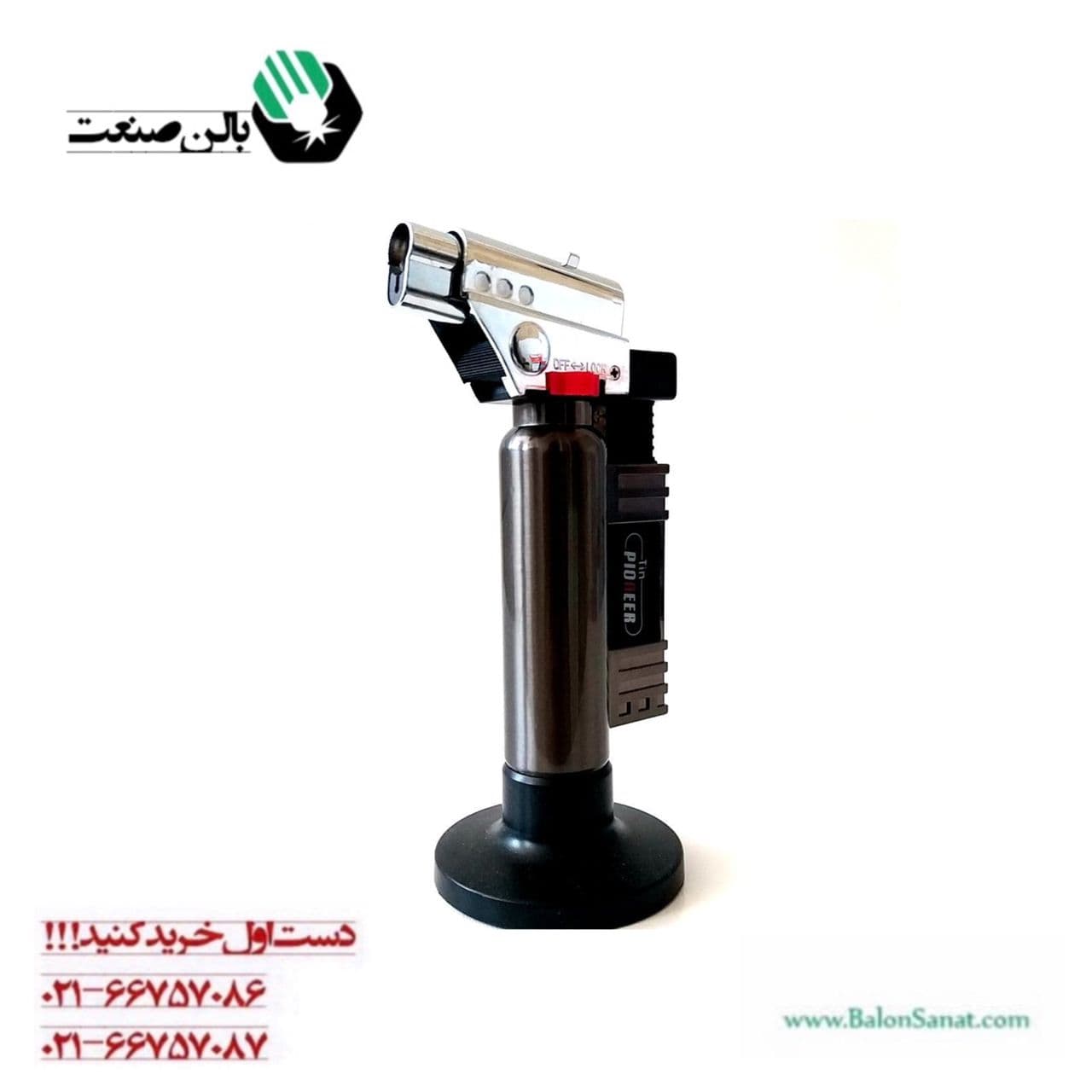 فندک پایونیر مدل تورچ کد تمام فلز — تصویر ۲