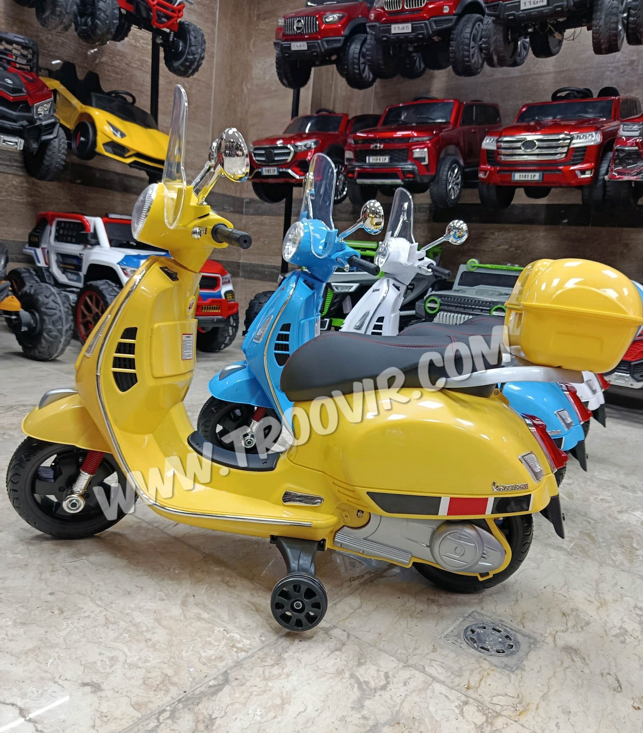 موتور شارژی کودک وسپا مدل 1121LR (VESPA) صندوقدار با تنوع رنگ — تصویر ۸