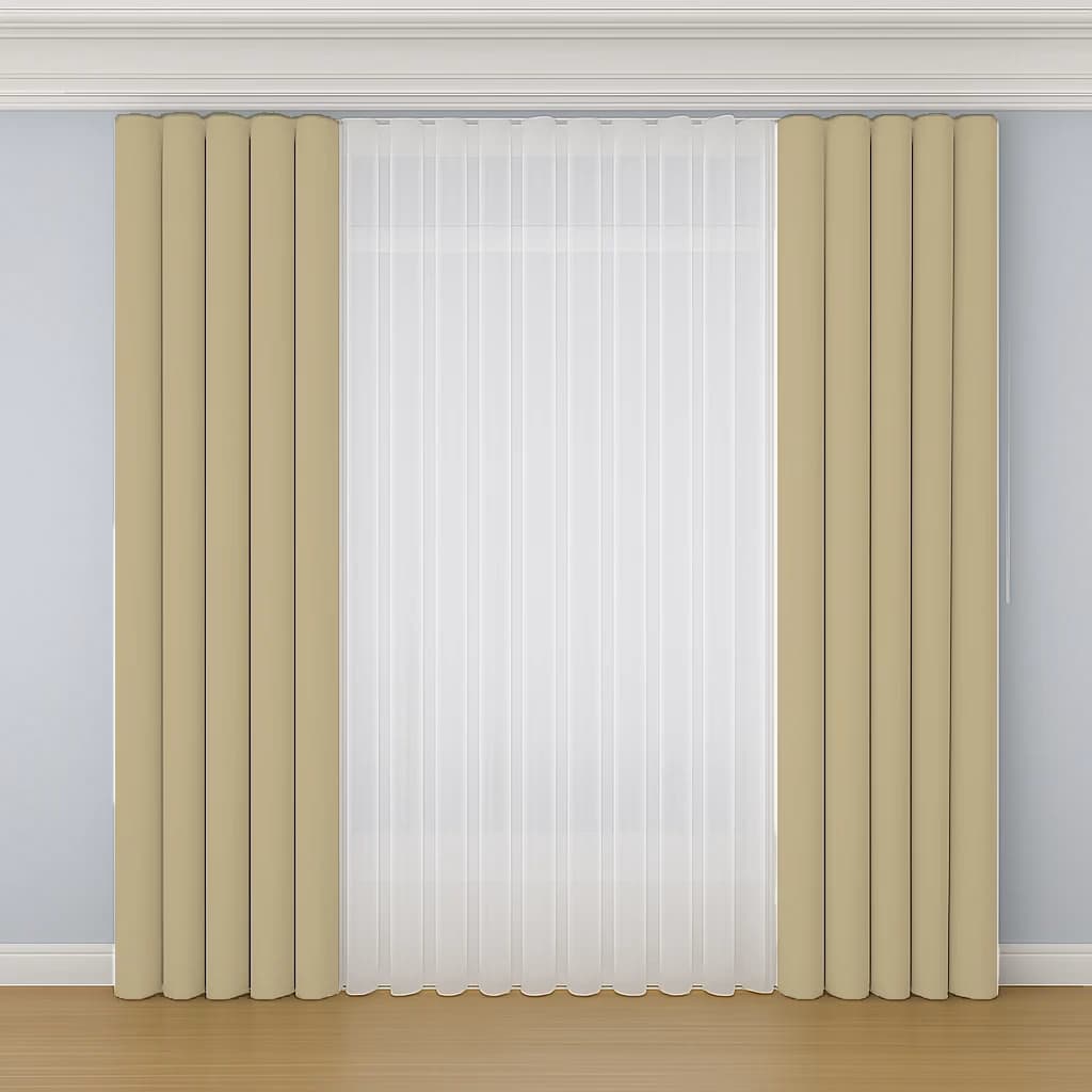 پرده ورتیکال خاکی روشن