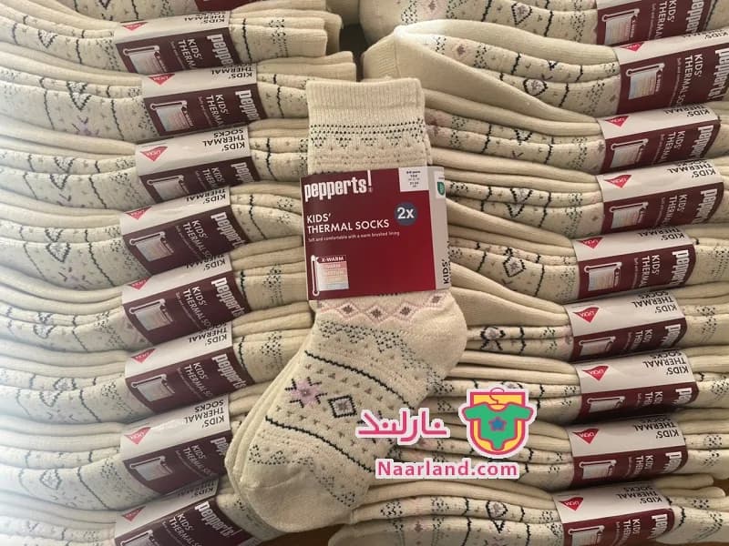 مجموعه 2 جفتی جوراب داخل کرکی Pepperts آلمان کرم رنگ طرح اسکی — تصویر ۵