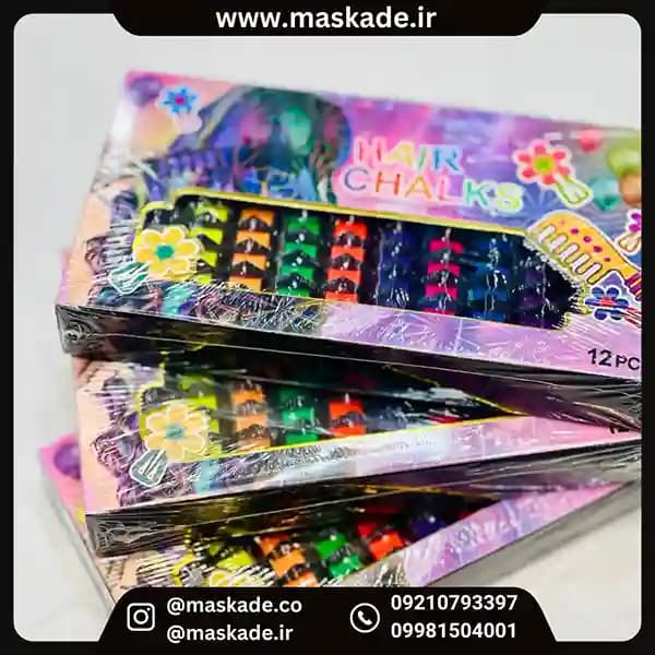 گچ مو رنگی پک ۱۲ عددی — تصویر ۲