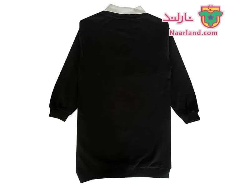 تونیک دورس داخل کرکی طرح Wednesday مشکی — تصویر ۵