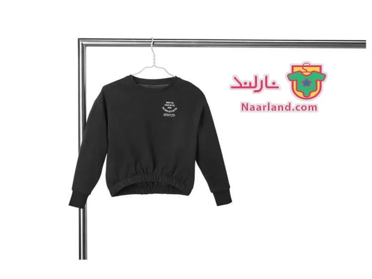 بلوز کراپ دورس داخل کرکی Pepperts آلمان مشکی ساده — تصویر ۲
