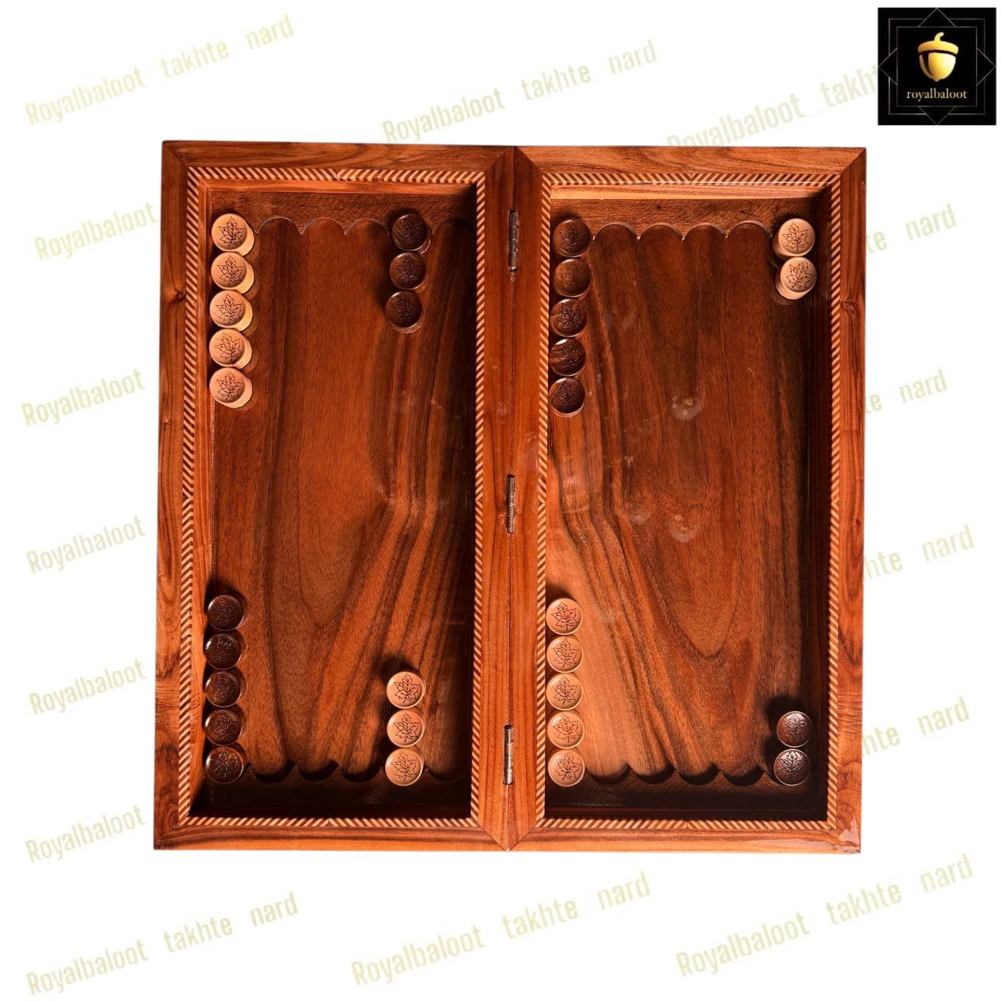 تخته نرد تک بازی ریشه گردو دست ساز کد 638