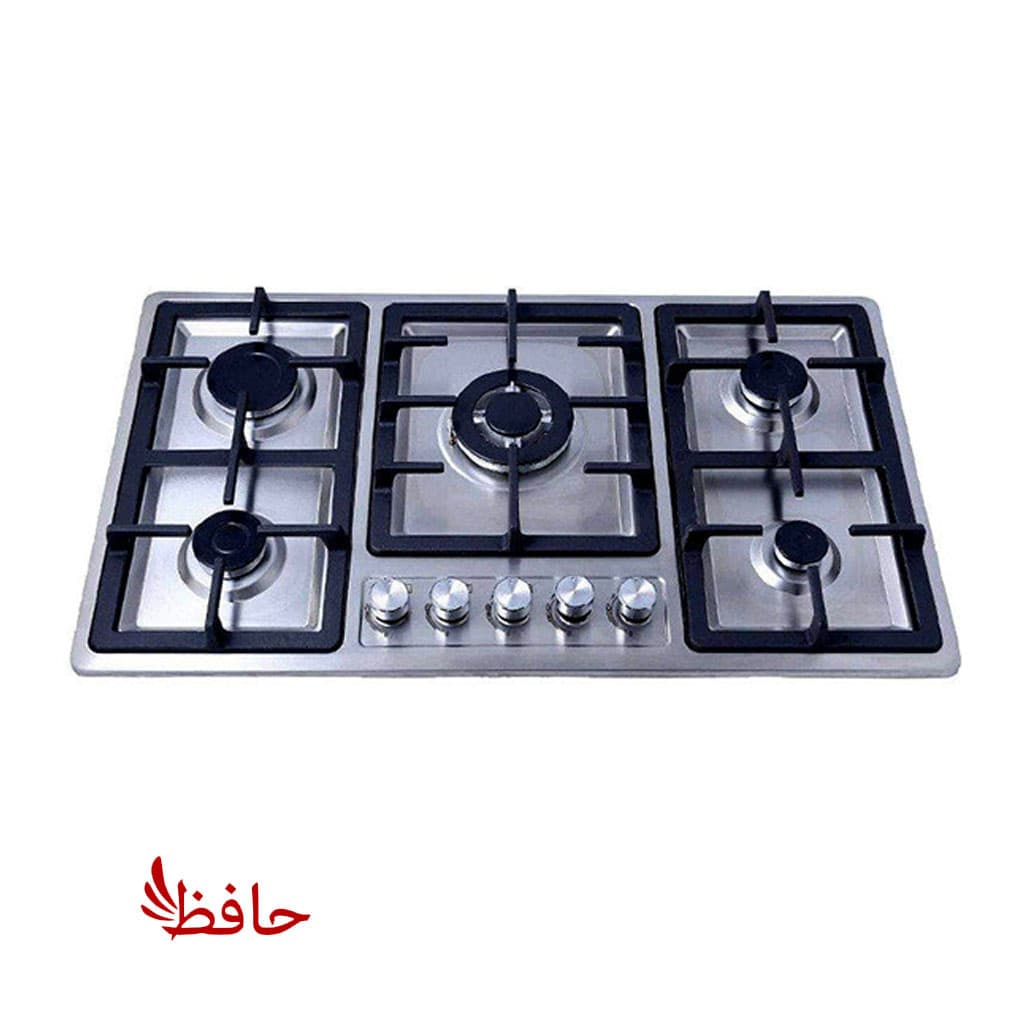 اجاق گاز صفحه ای استیل پنج شعله فرانس مدل رونیز