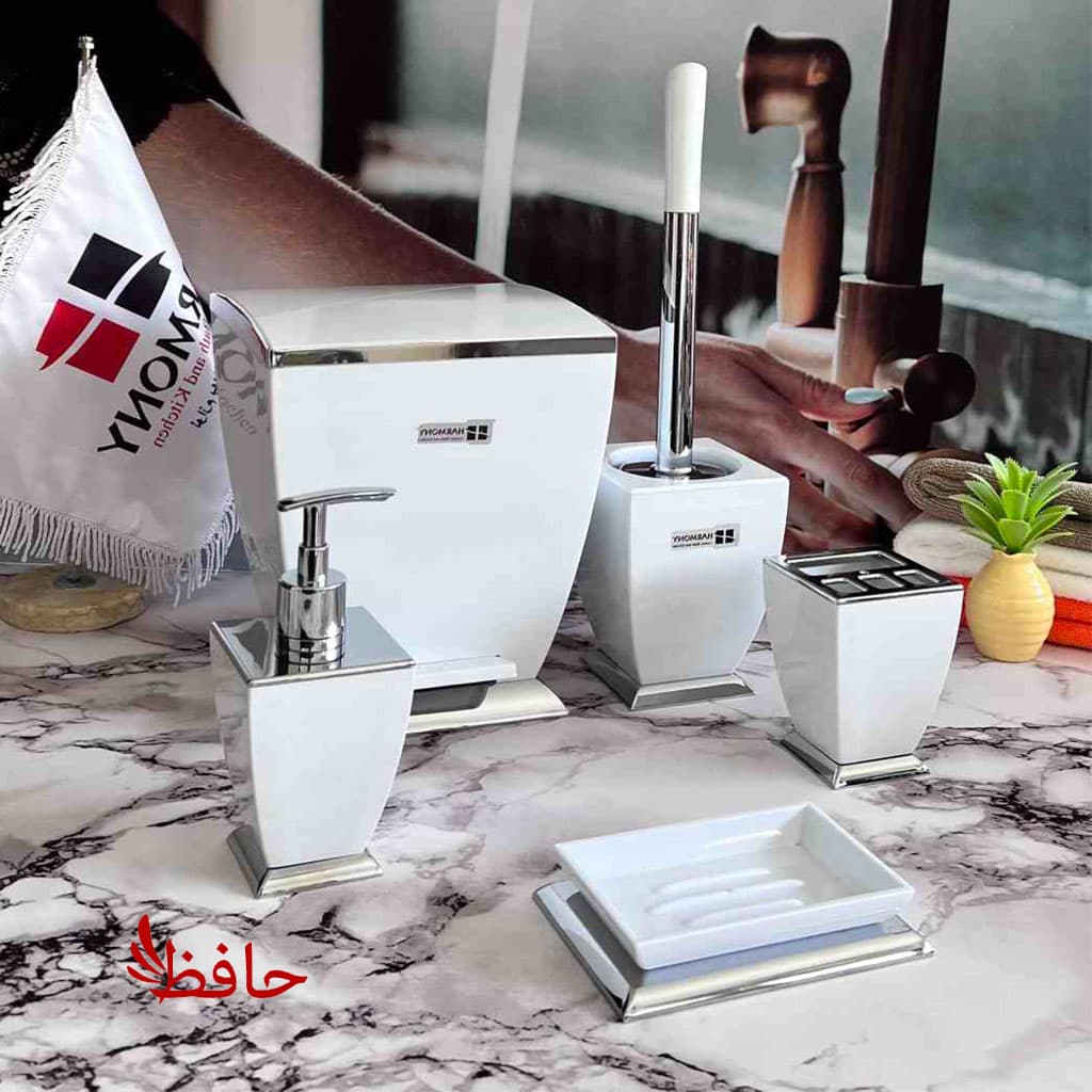 ست سرویس بهداشتی هارمونی مدل آوا سفید کروم