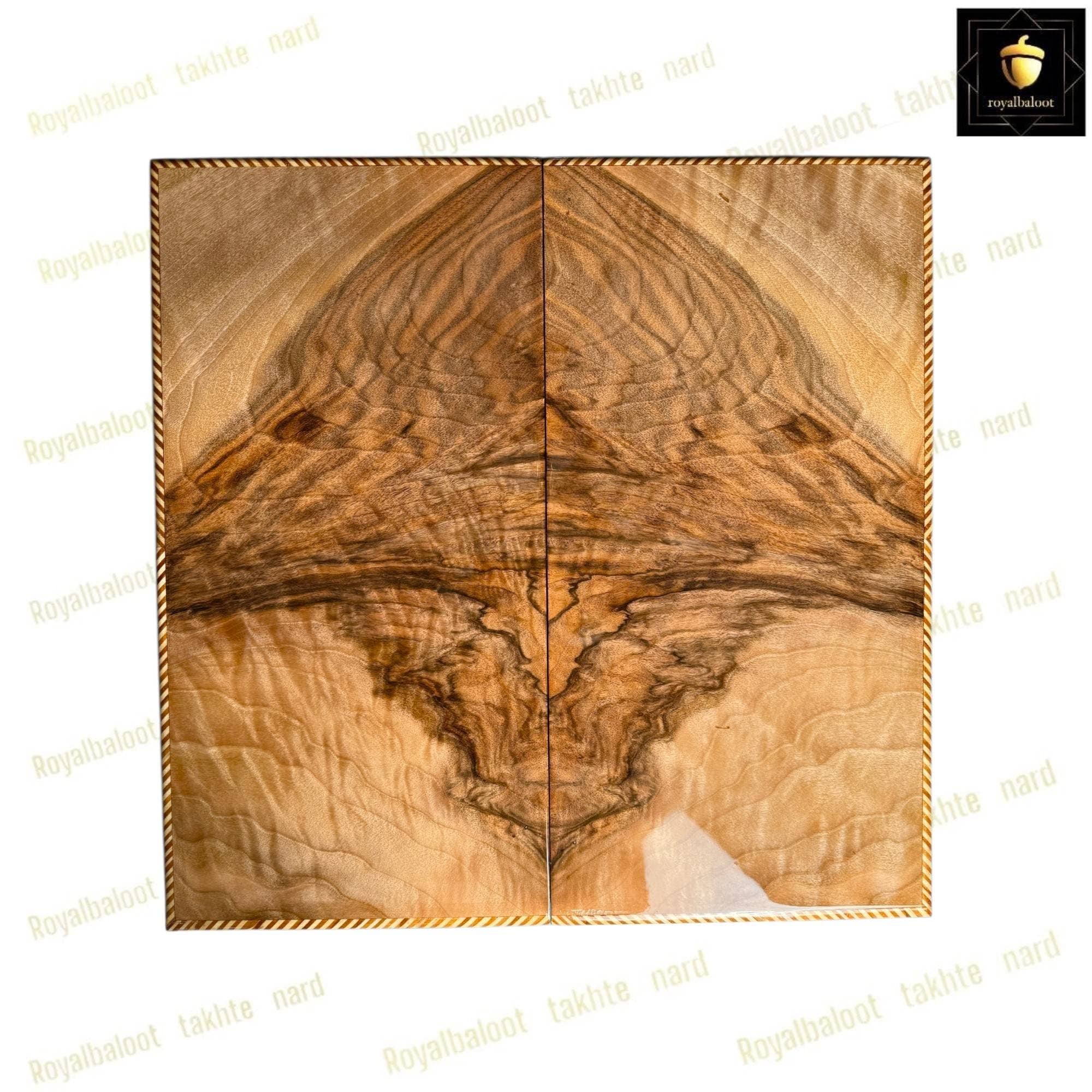 تخته نرد تک بازی ریشه گردو ابلق کد 586