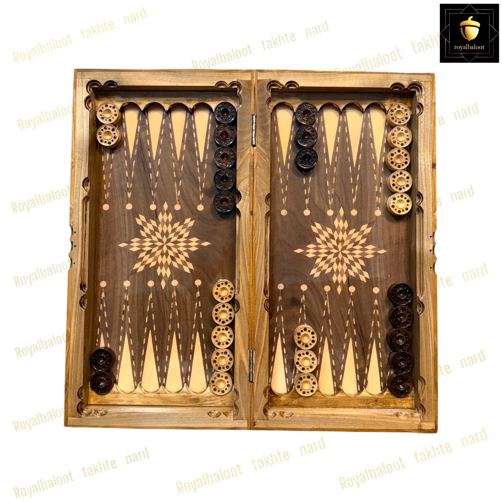 تخته نرد گردو معرق ستاره کد 289