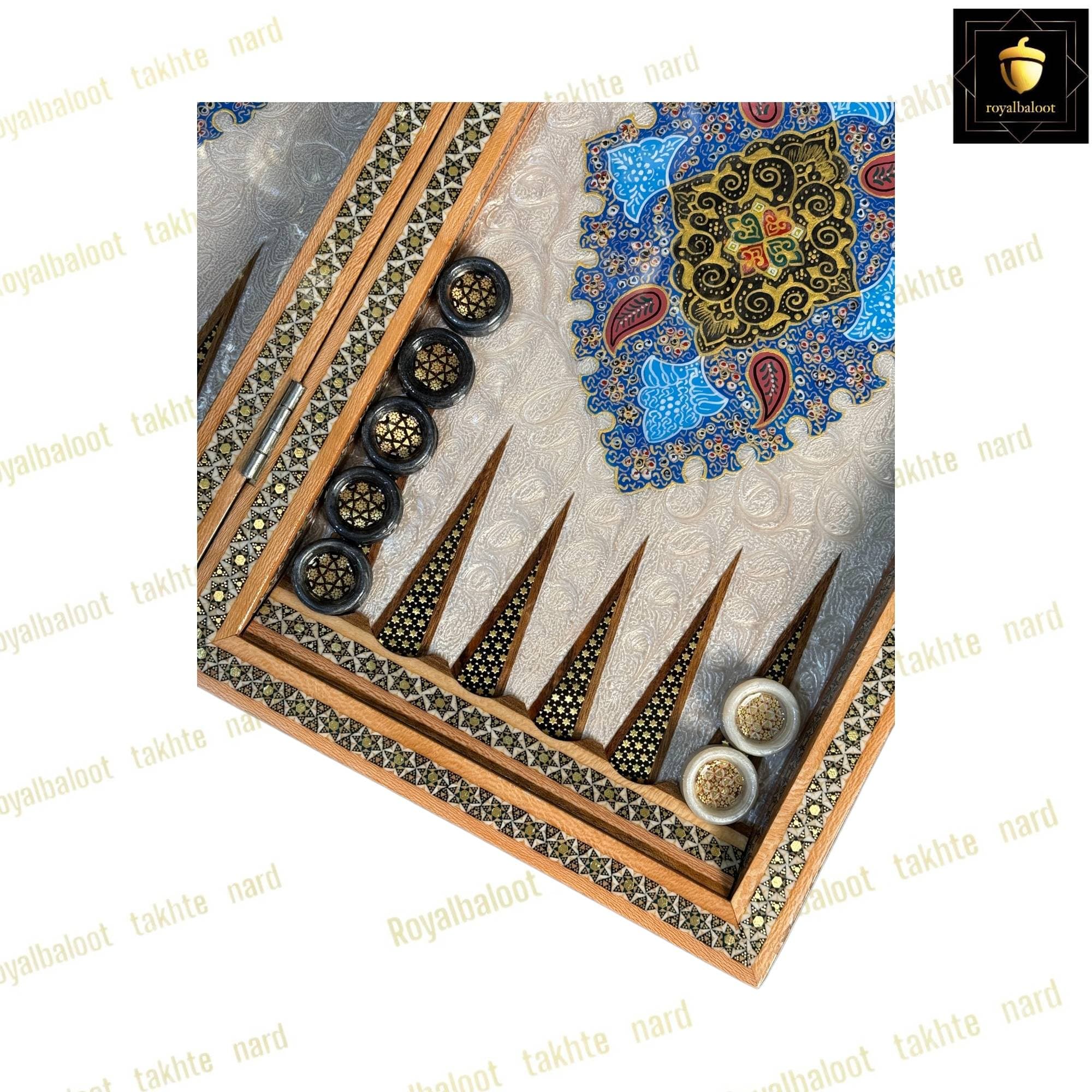 تخته نرد خاتم نقاشی تذهیب کلکسیونی کد 527 — تصویر ۶