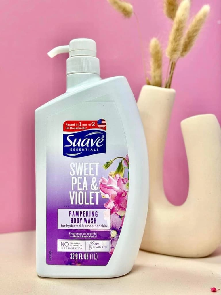 شامپو بدن سواو Suave Sweet & Pea Violet حجم 1 لیتر — تصویر ۲