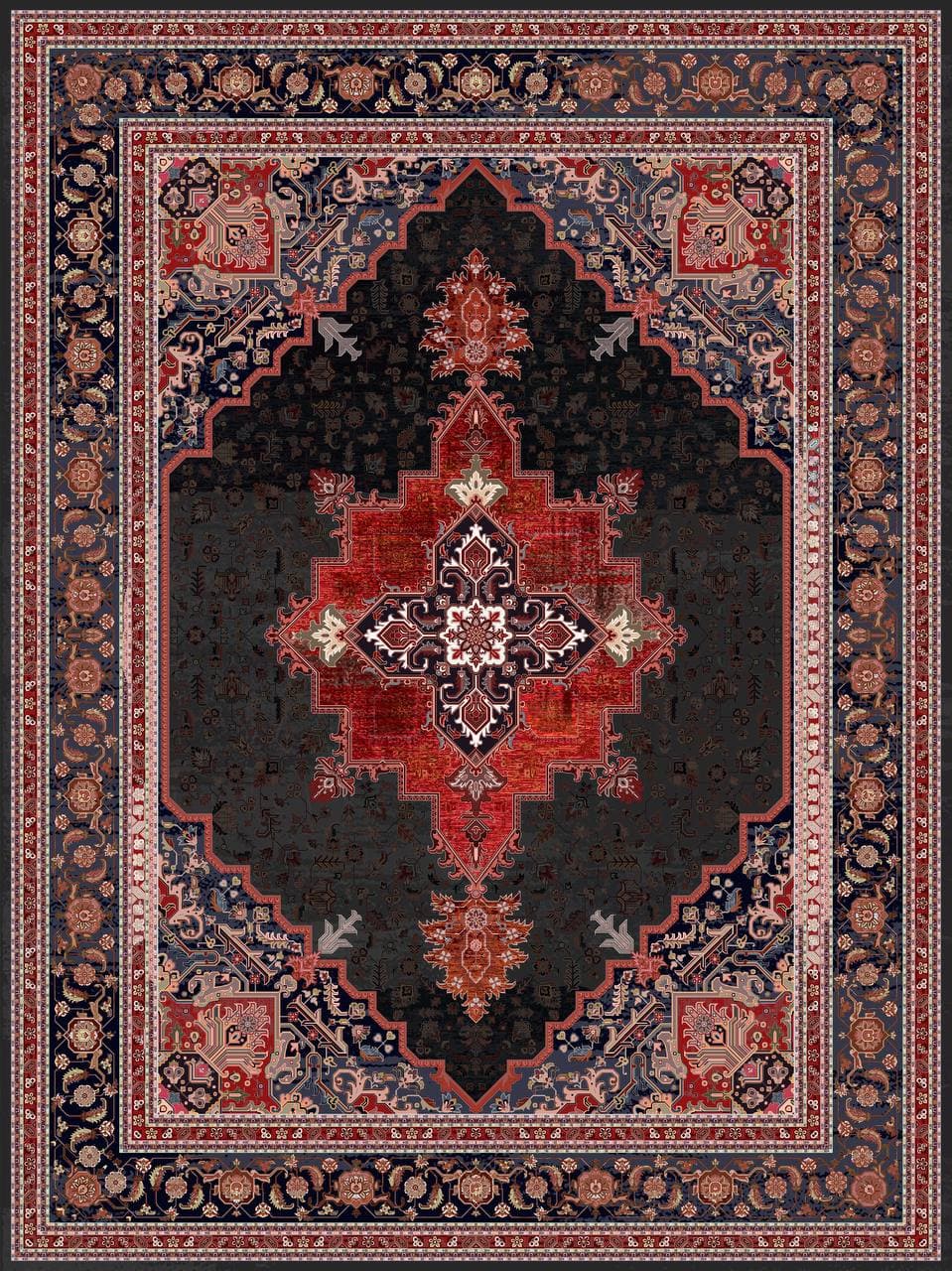 روفرشی کشدار سنتی مخمل شانل ابریشم کد R_f13653