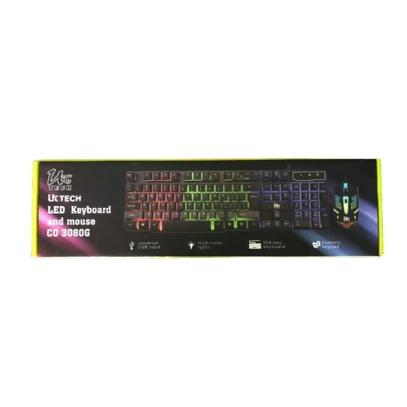 کیبورد و ماوس گیمینگ یوسیتک UCTECH مدل 3080G — تصویر ۵