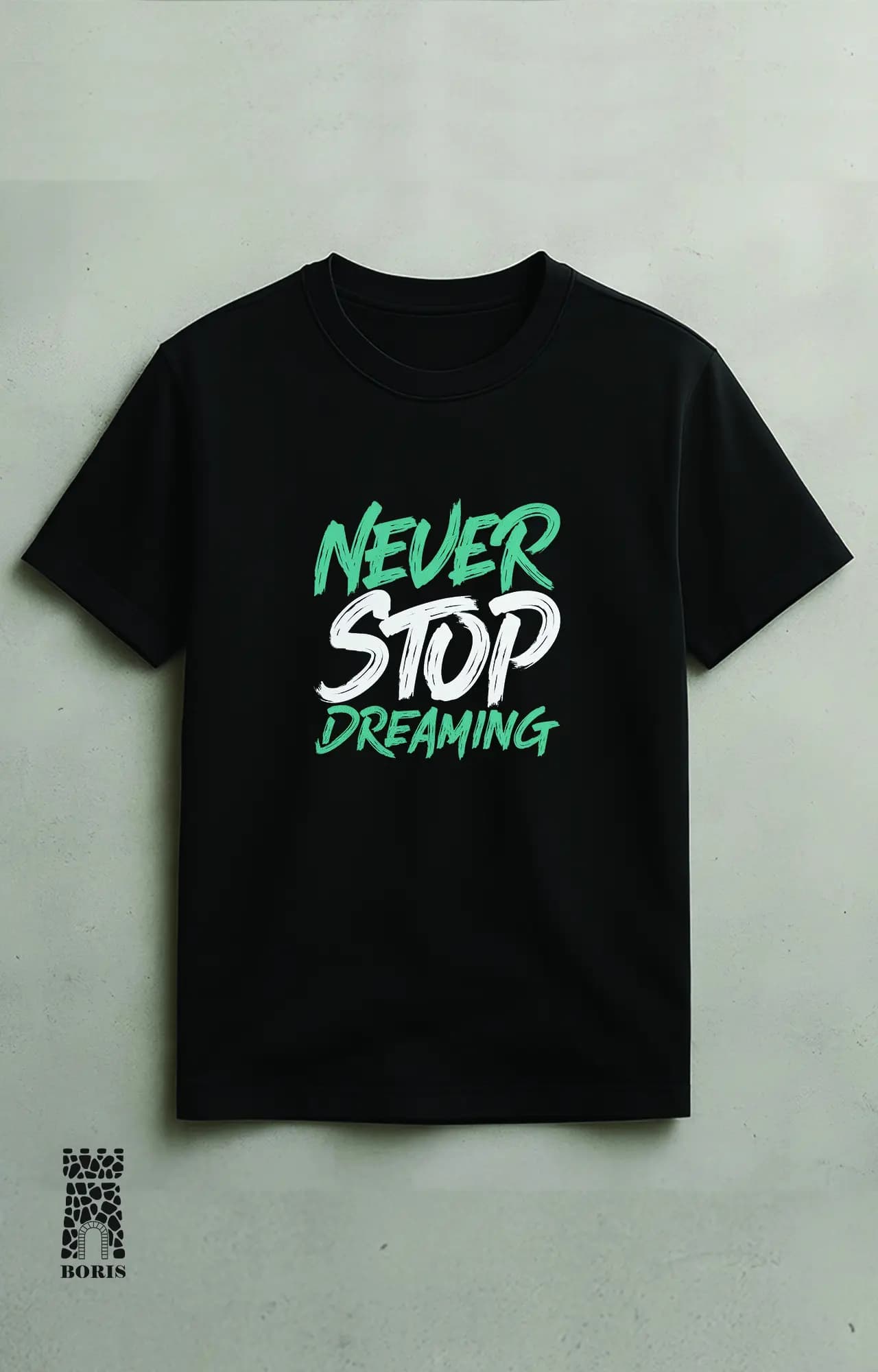 تیشرت باکسی ماکان طرح never stop dreaming کد 4199 — تصویر ۲