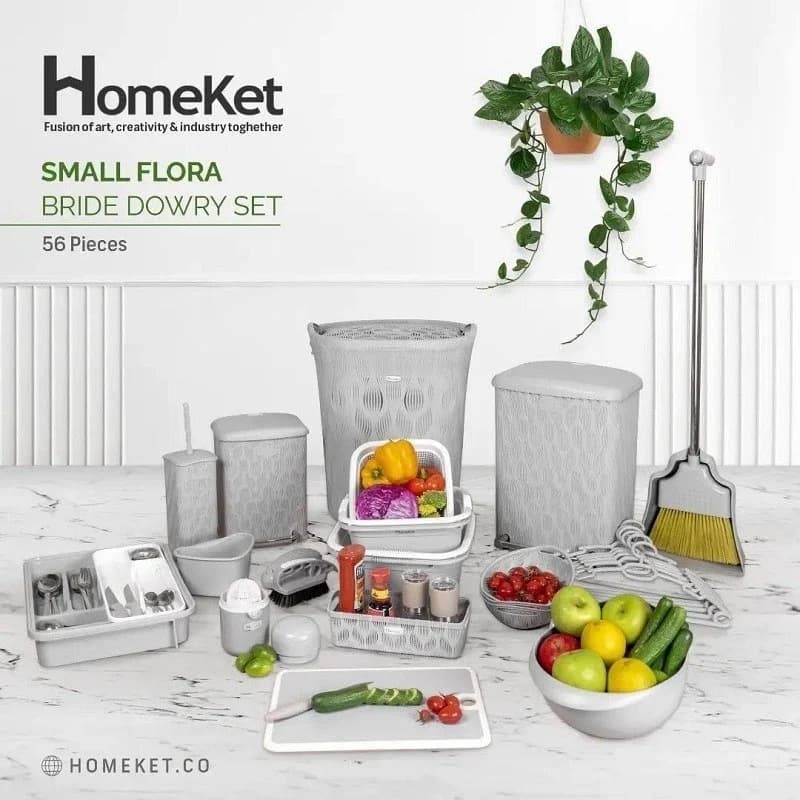 سرویس آشپزخانه هوم کت HOMEKET 56 پارچه Small فلورا کد 3489 — تصویر ۲