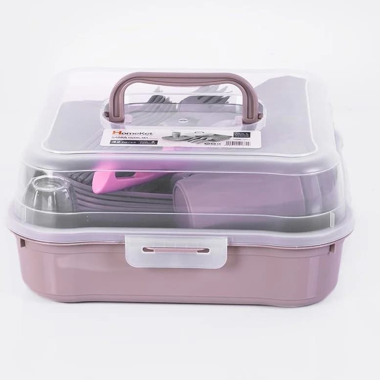 سرویس مسافرتی هوم کت HOMEKET مدل سانیا 42 پارچه (6نفره) رنگین کمان کد 355200460 — تصویر ۲