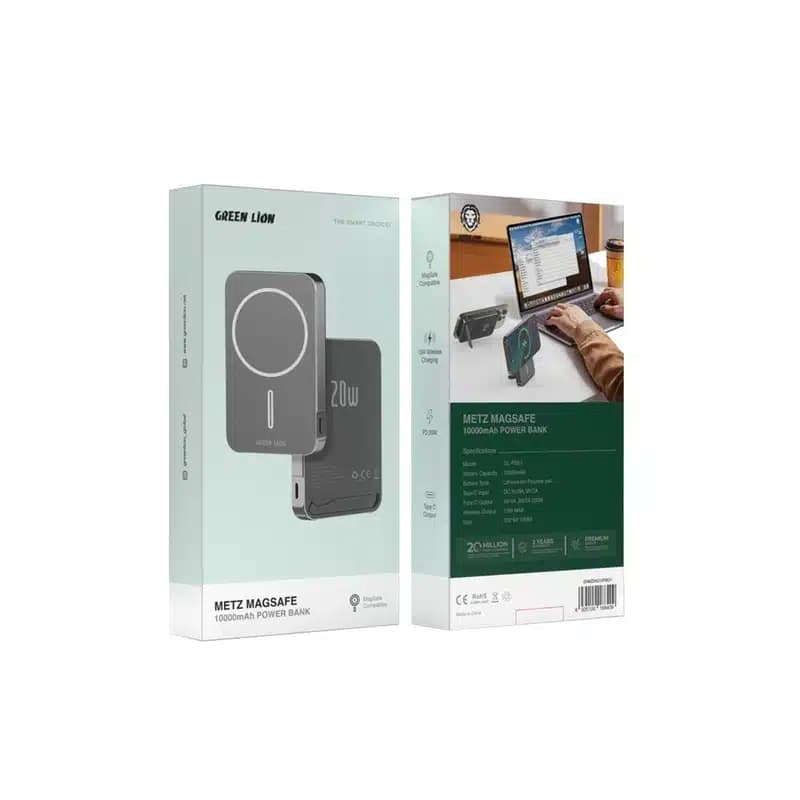 پاوربانک گرین لاین مدل Green Lion METZ MagSafe 10000mAh — تصویر ۳
