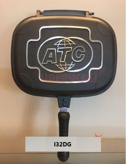 تابه رژیمی چدن گرانیت مستطیل ATS ای تی سی سایز 28 مشکی کد 132DG