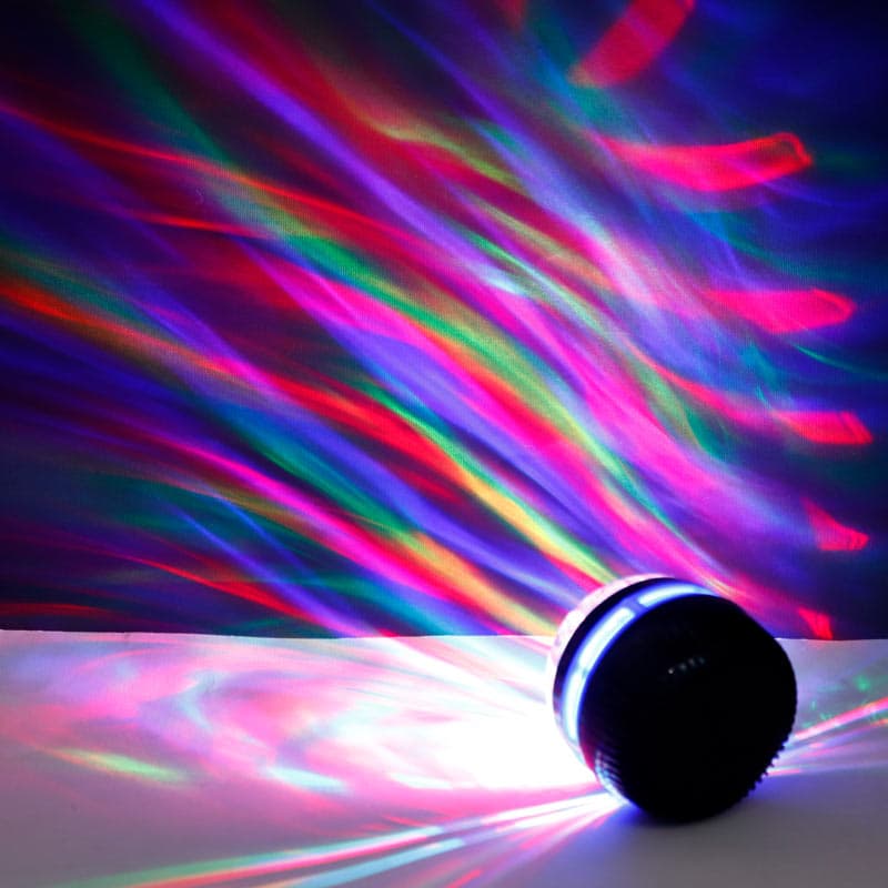 چراغ رقص نور شارژی طرح شفق LED Q6N Magic Ball + ریموت کنترل — تصویر ۶