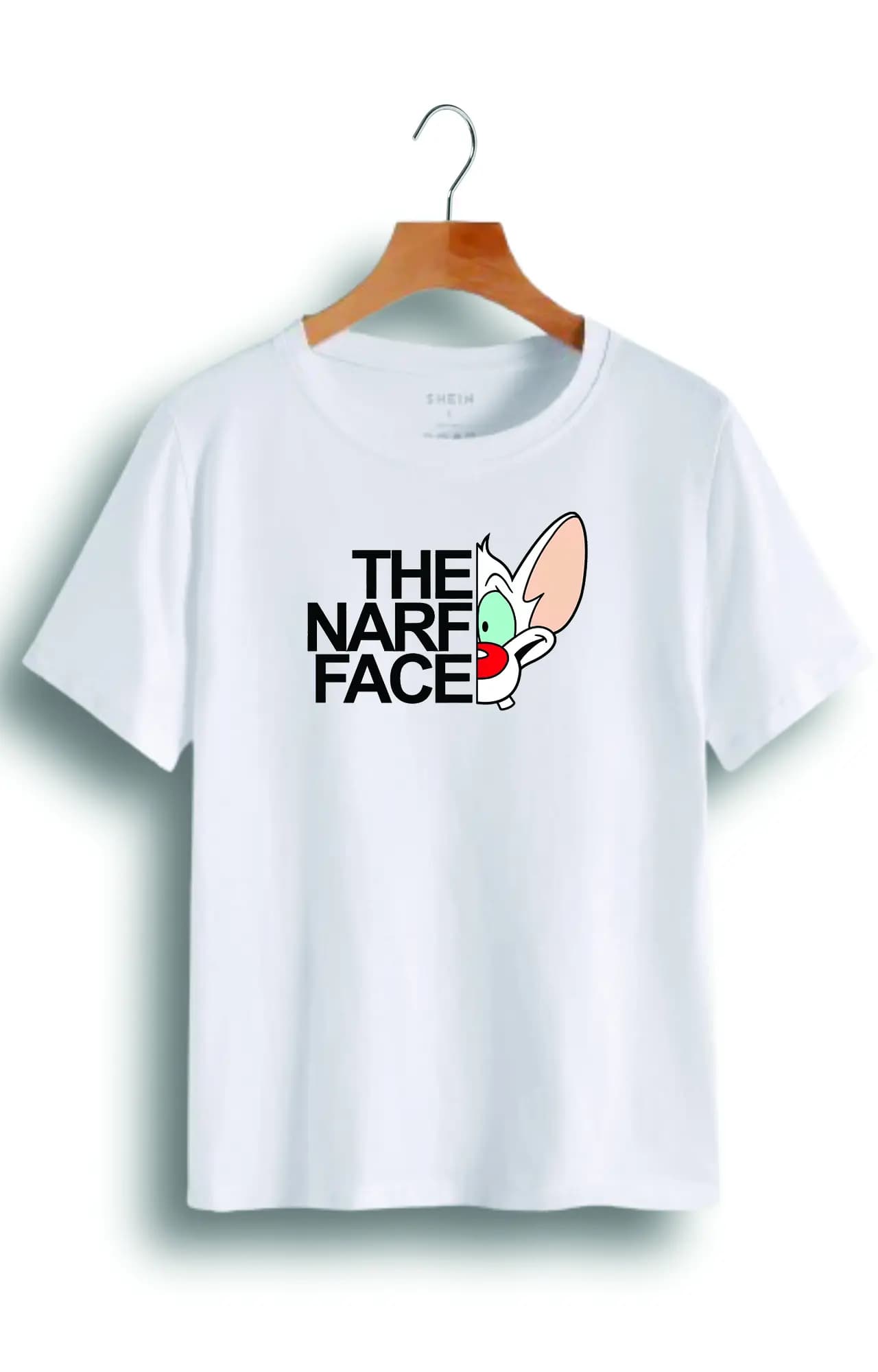 تیشرت نخ پنبه طرح نورث فیس the narf face کد 4015