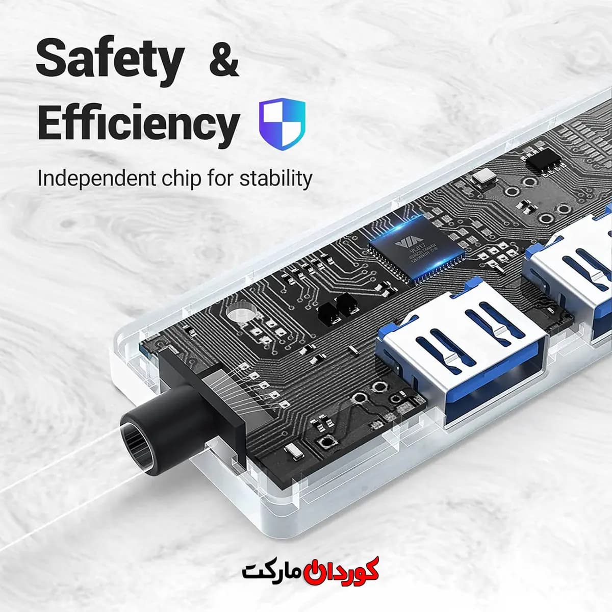 هاب 4 پورت USB 3.0 مدل HB048 کد (29998) — تصویر ۵