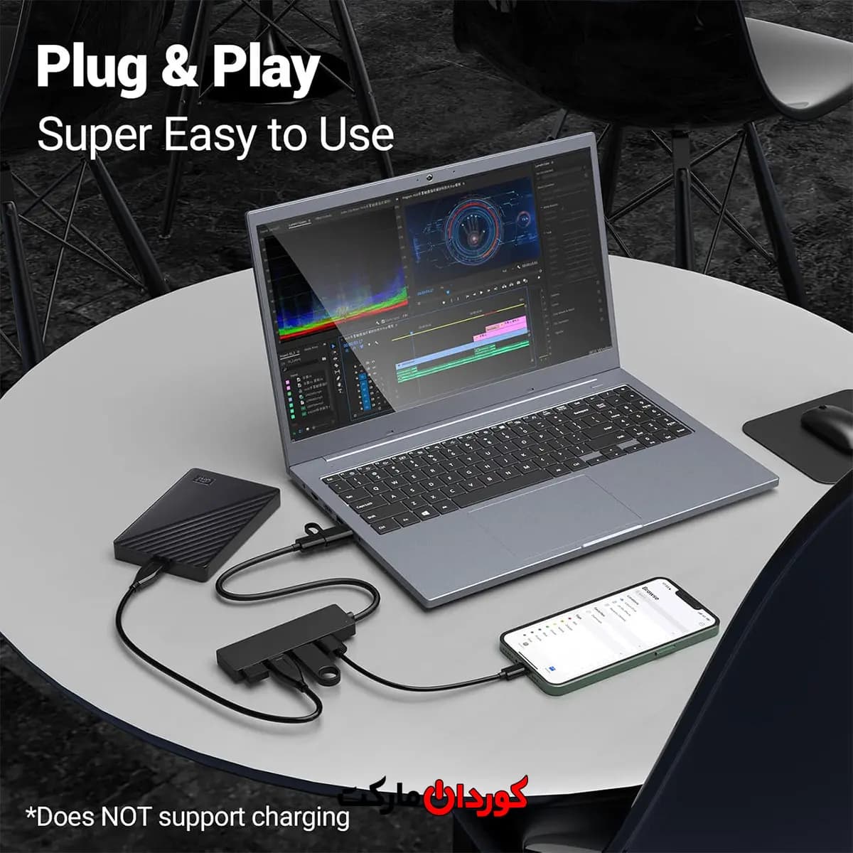 هاب 4 پورت USB 3.0 مدل HB048 کد (29998) — تصویر ۶