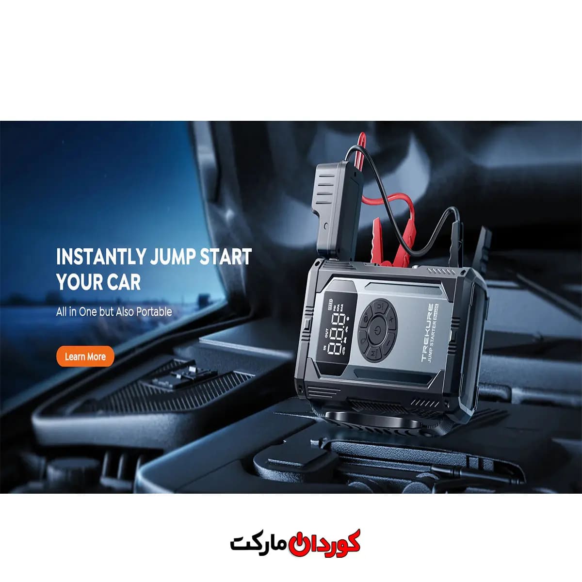 جامپ استارتر و کمپرسور هوا 23800mAh برند TREKURE مدل BETA06سفارش آلمان — تصویر ۴