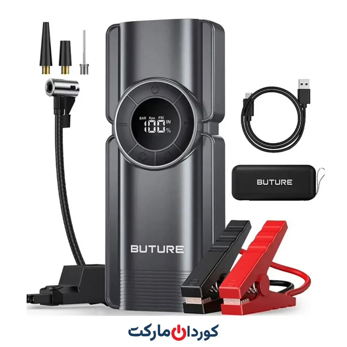 جامپ استارتر و کمپرسور هوا 20000mAh برندBUTURE مدل BETA01سفارش آلمان — تصویر ۲