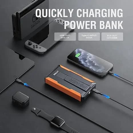 جامپ استارتر یوترای 12000mAh مدل T1 برند UTRAI — تصویر ۴