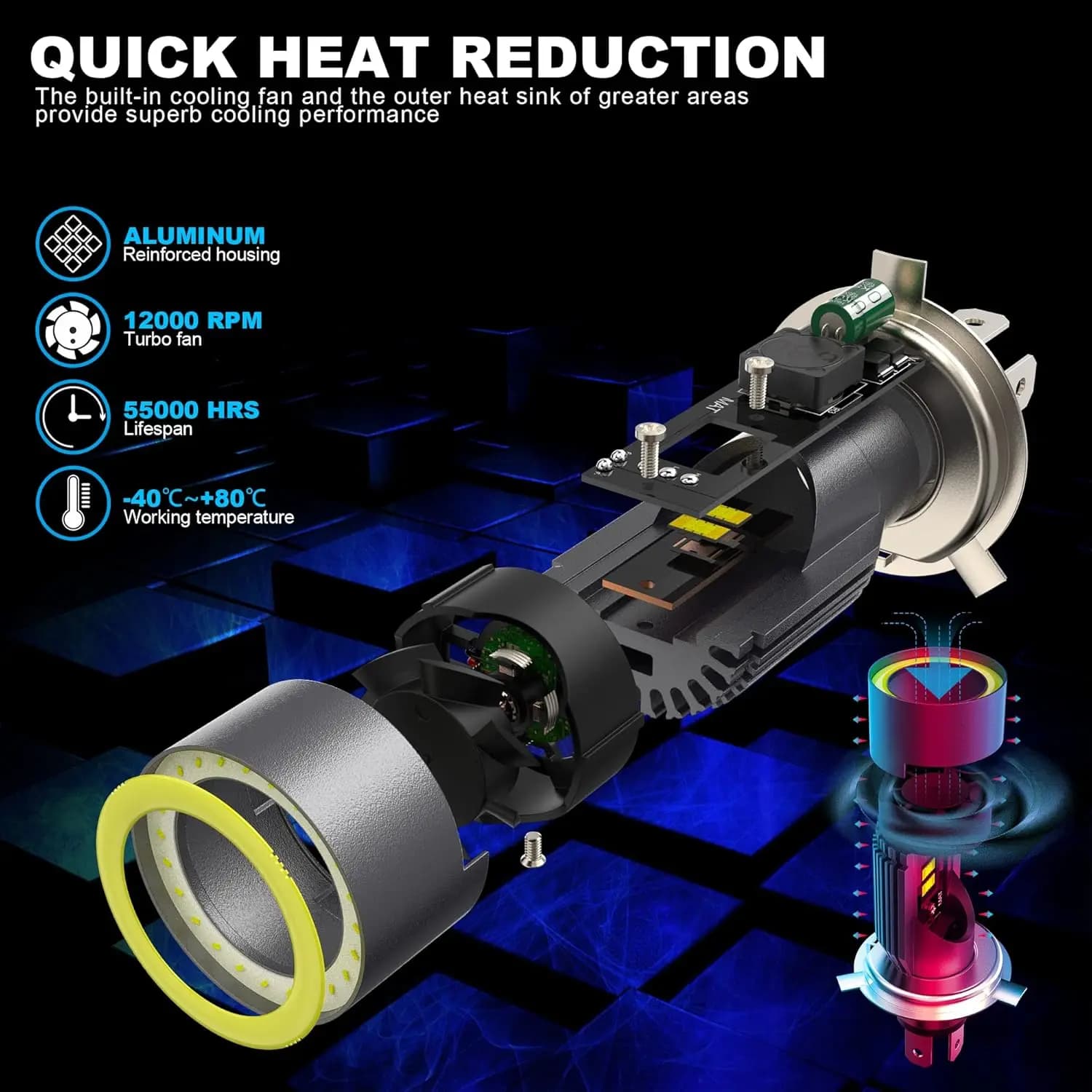 هالوژن موتور سیکلت و اسکوتر برند BEAMFLY مدل H4 — تصویر ۷