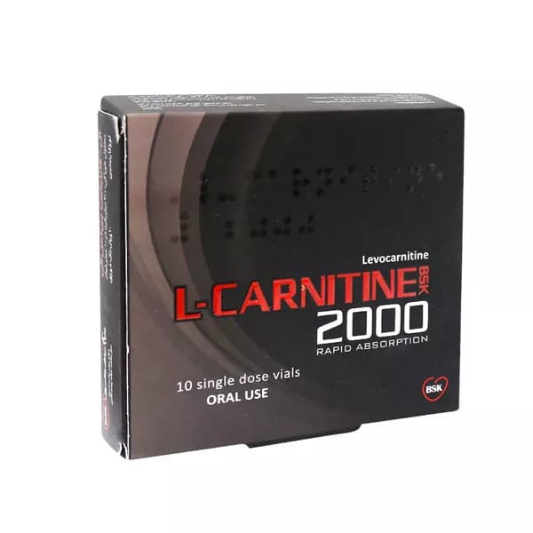 ویال خوراکی ال کارنیتین 2000 بی اس کی 10 عدد | متابولیسم چربی