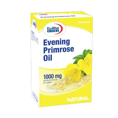 کپسول روغن گل مغربی یوروویتال 30 عدد | کاهش علائم سندروم قاعدگی