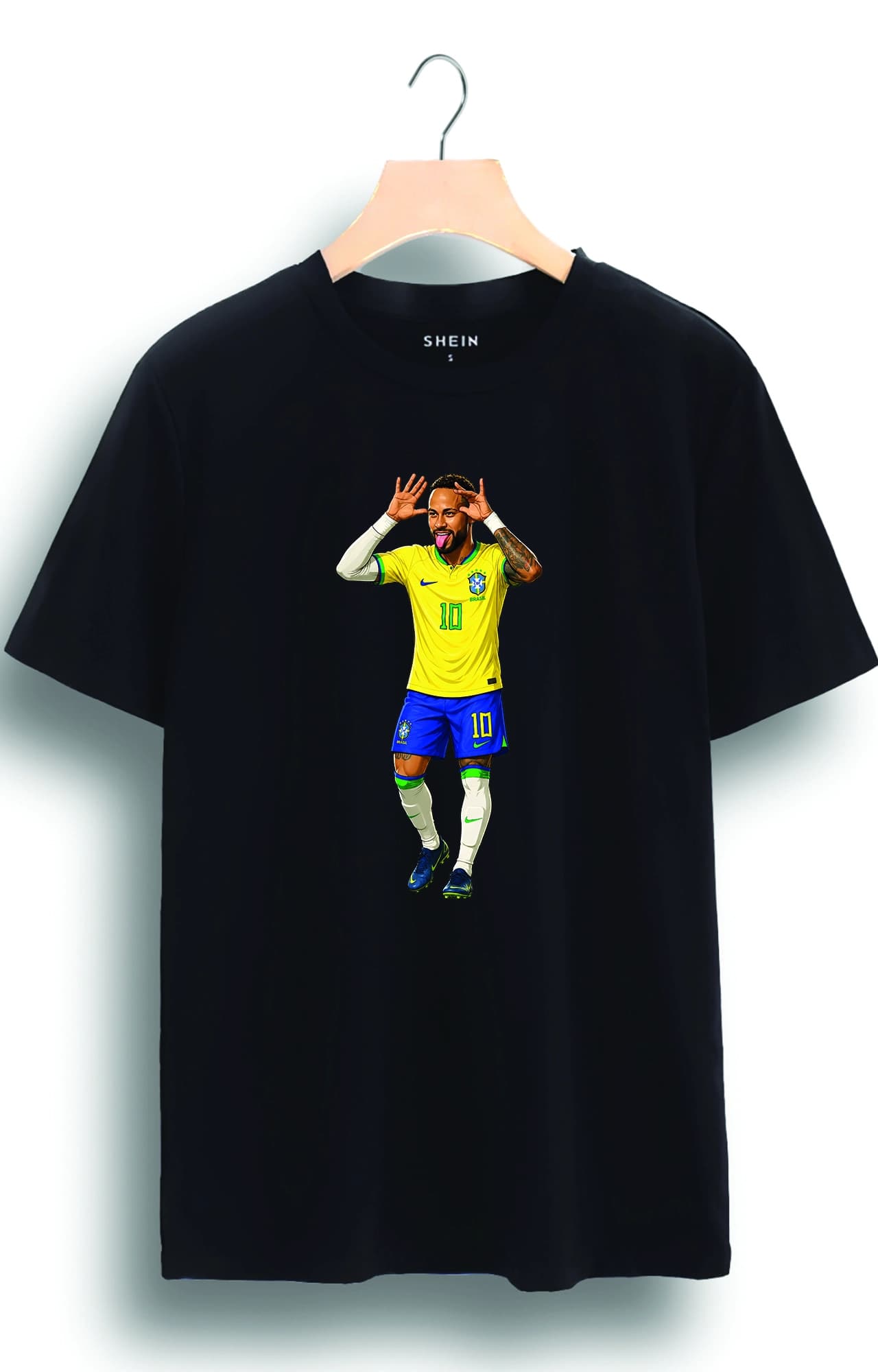 تیشرت نخ طرح نیمار برزیل neymar کد 4791 — تصویر ۲