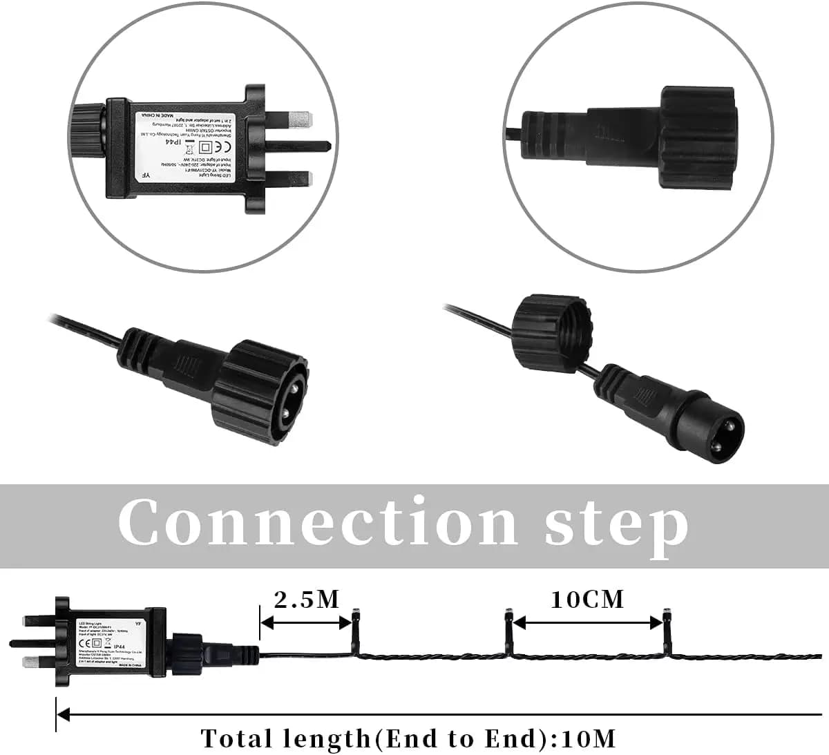 ریسه 10 متری 100 لامپ LED برند Starker کد 26165 — تصویر ۸